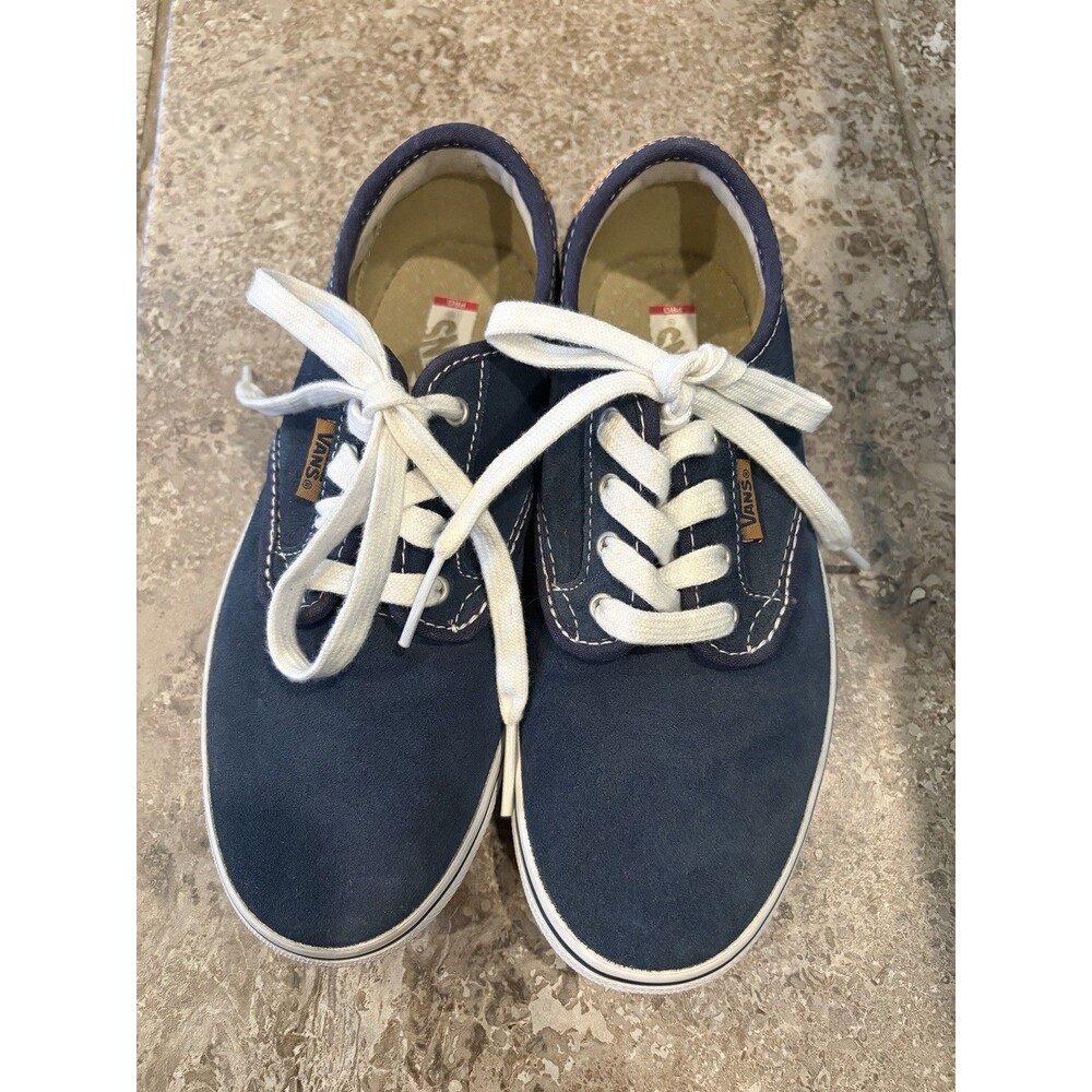 Vans Atwood Pro Youth 4 US Womens 5.5 Navy Blue Cork Heel Skate Low Top Sneakers